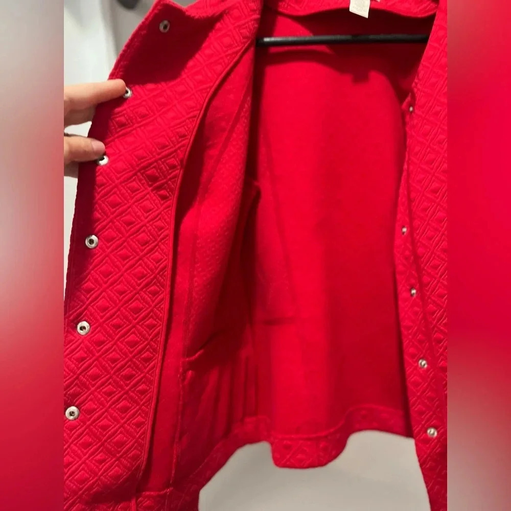 Chico’s quilted red buttoned blazer Size 0 XS - Picture 2 of 9